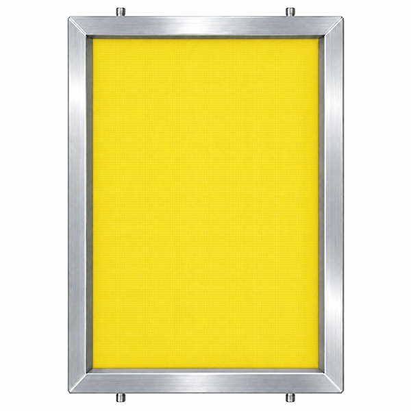 GSF 23" x 31" 110/64 Thin Thread Yellow Mesh Alum Frame W/ MHM Pins