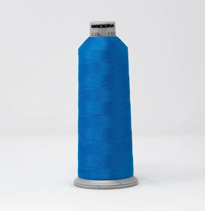 Madeira Polyneon 1577 Dark Blue Turquoise Embroidery Thread 5500 Yards