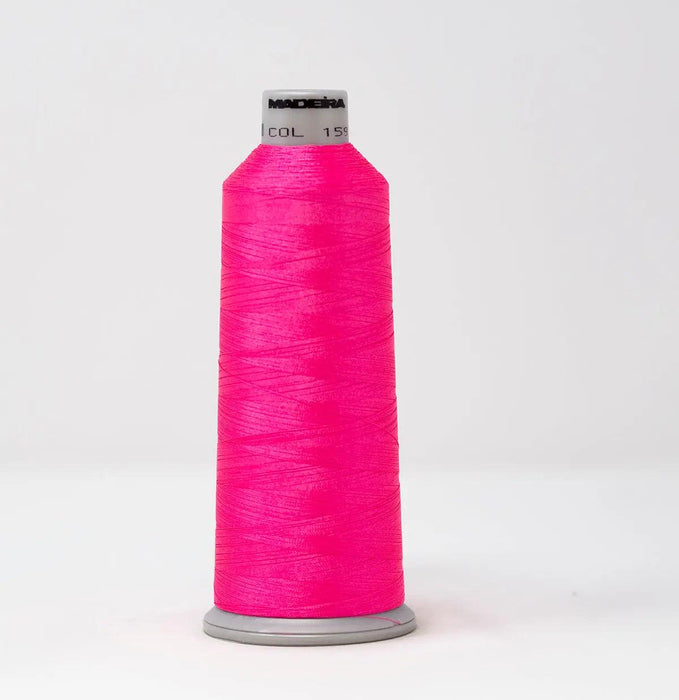 Madeira Polyneon 1597 Fluorescent Pink Embroidery Thread 5500 Yards