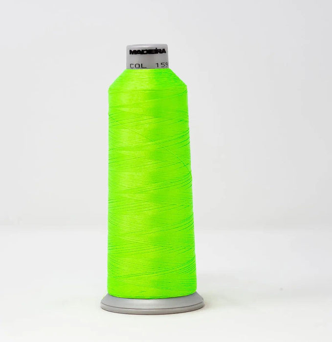 Madeira Polyneon 1599 Fluorescent Green Embroidery Thread 5500 Yards