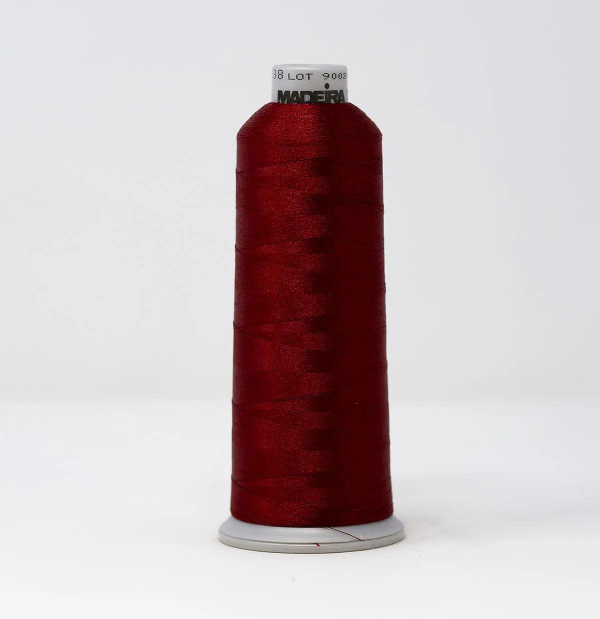 Madeira Polyneon 1638 Barn Red Embroidery Thread 5500 Yards — SPSI Inc.