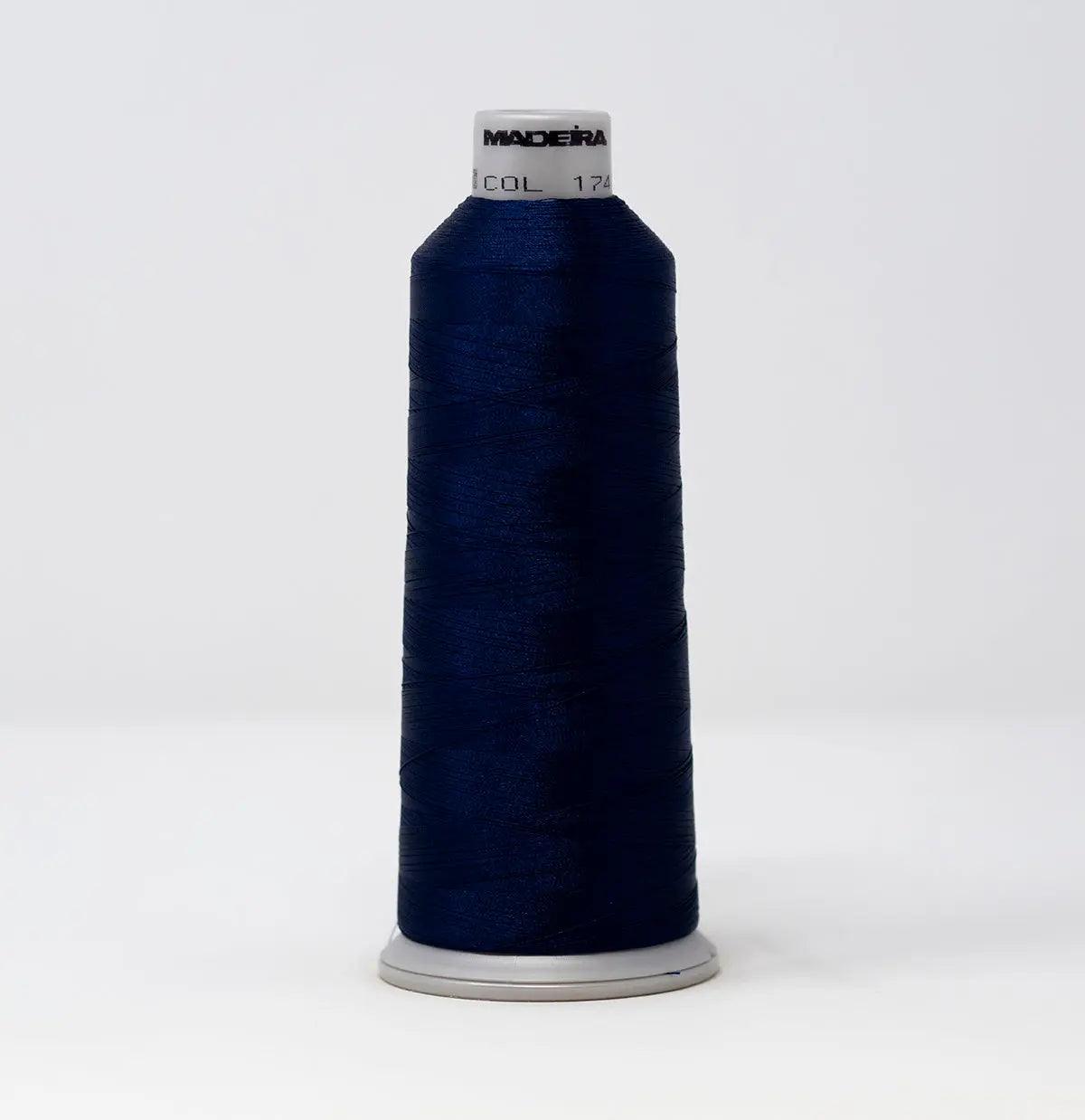 Madeira Polyneon 1742 Blue Ink Embroidery Thread 5500 Yards — SPSI Inc.