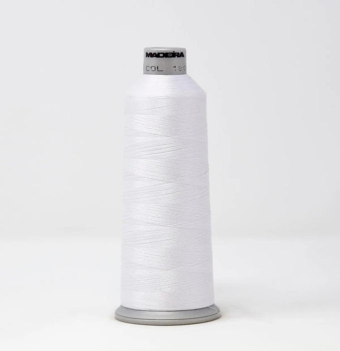 Madeira Polyneon #60 1801 Super White Embroidery Thread 5500 Yards