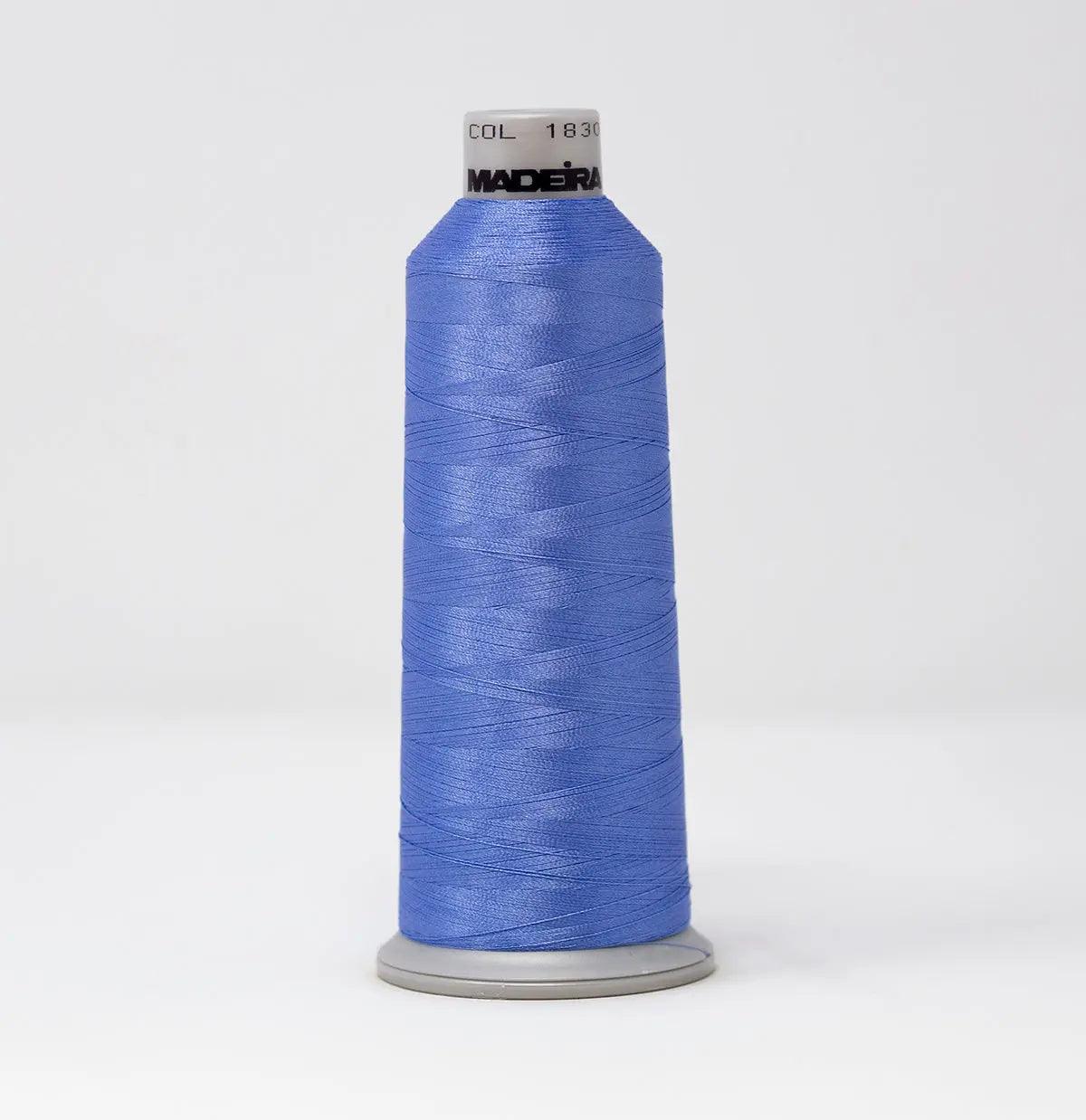Madeira Polyneon 1830 China Blue Embroidery Thread 5500 Yards — SPSI Inc.