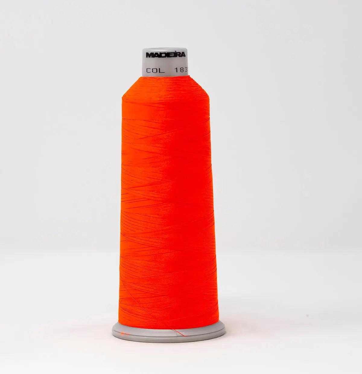 Madeira Polyneon 1837 Fluorescent Red Orange Thread — SPSI Inc.