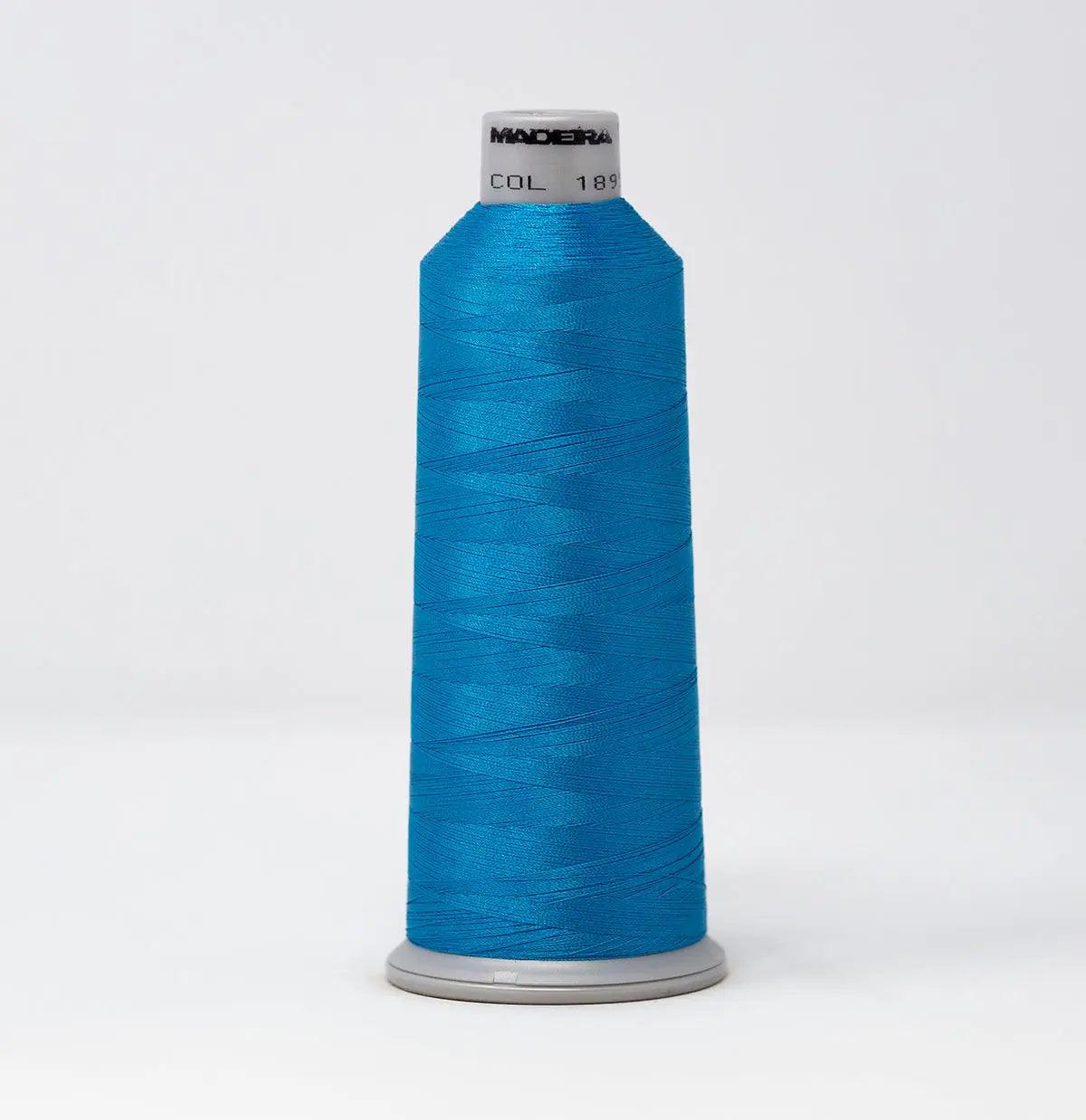 Madeira Polyneon 1895 Teal Blue Embroidery Thread 5500 Yards — SPSI Inc.