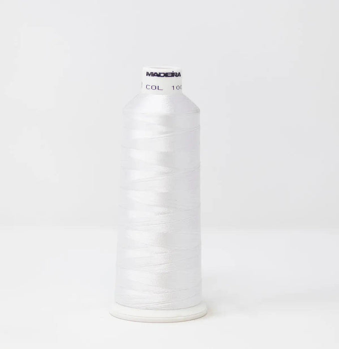 Madeira Rayon 1005 Fluorescent White Embroidery Thread 5500 Yards