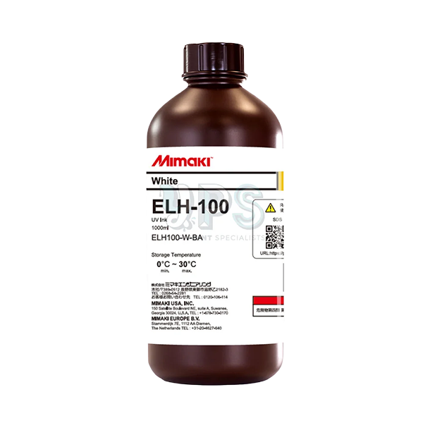 Mimaki ELH-100 White UV Ink - 1 Liter Bottle