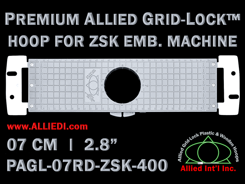 EMB PAGL-07RD-ZSK-400 2.8" (ID 2.4") Round Premium Plastic Hoop