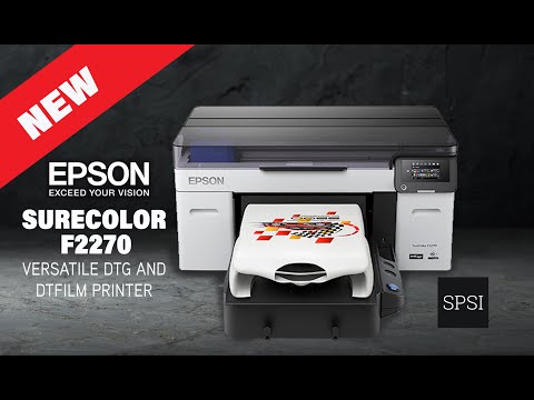 Epson F2270 DTG & DTF Combo Printer Bundle w/ 8-in-1 Heat Press - F2270 W, White 8-in-1