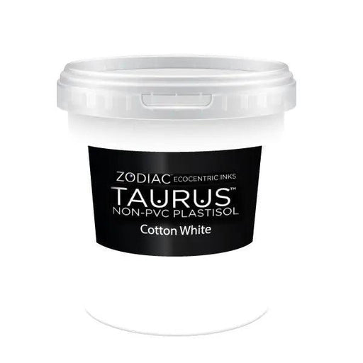 Zodiac Taurus Cotton White Non-PVC Ink